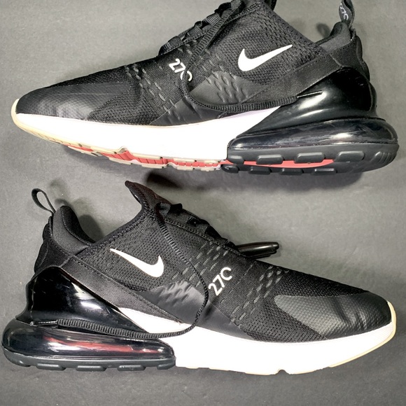 Nike Air Max 270 Men’s Sneakers Black White Sneakers Shoe Size- 10.5 - Picture 4 of 7